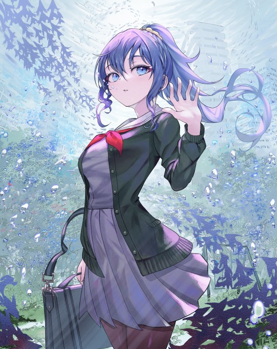 世界计划朝比奈真冬水下身穿水手服2k手机壁纸