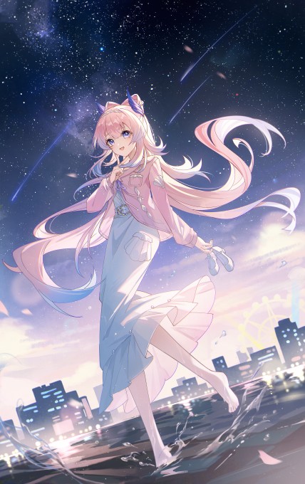 原神珊瑚宫心海脱掉鞋子白色连衣裙2k手机壁纸(2000x3174)