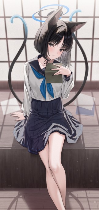 《蔚蓝档案》桔梗2k手机壁纸(1681x3541)