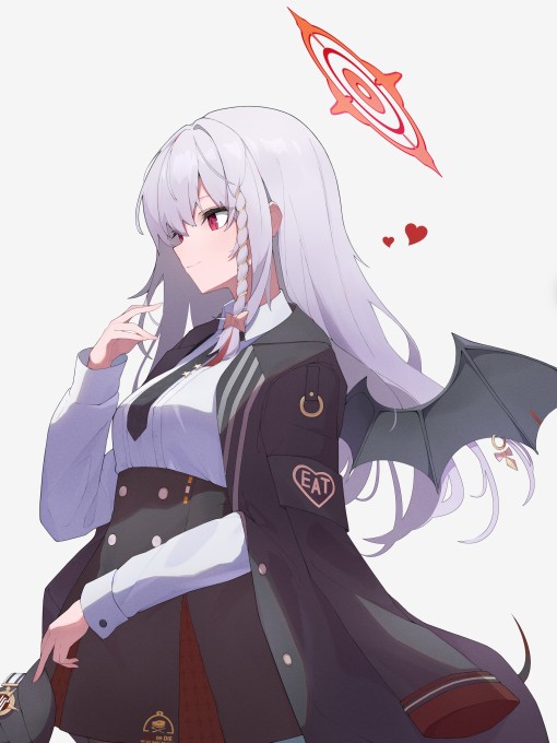 《蔚蓝档案》黑舘华月4k手机壁纸(3000x4000)