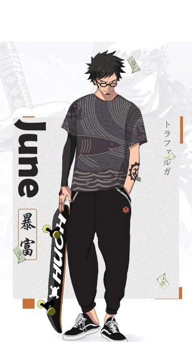 《海贼王》潮装罗高清手机壁纸(960x1707)