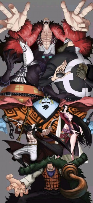 《海贼王》旧七武海人物合集高清手机壁纸